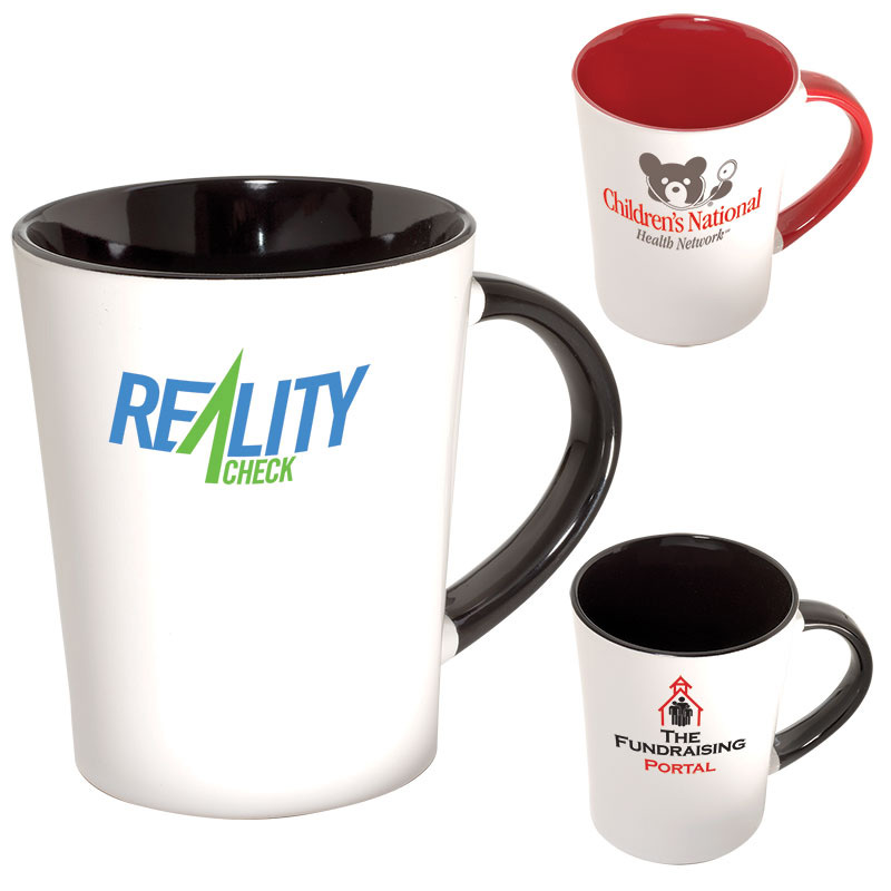 12 oz. Two Tone Curve Ceramic Mug