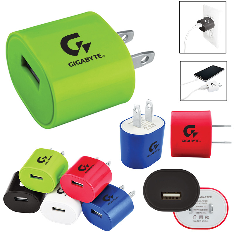 Oval USB to AC Wall Adapter - UL Certified