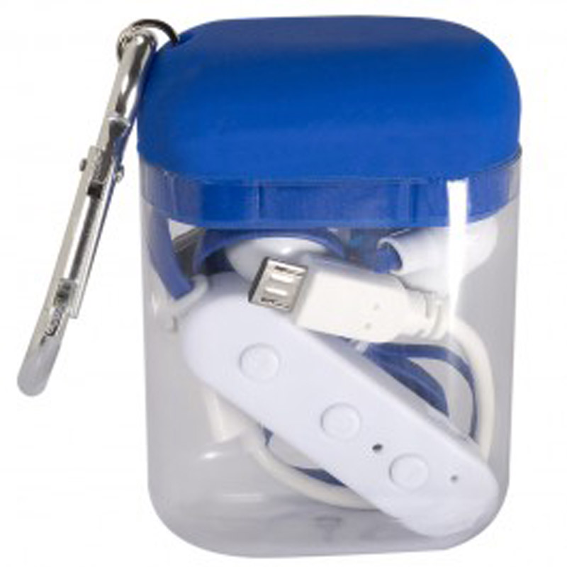 Budget Bluetooth&reg; Earbuds in Carabiner Case