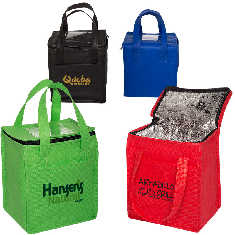 Non-Woven Cubic Lunch Bag w/ ID Slot