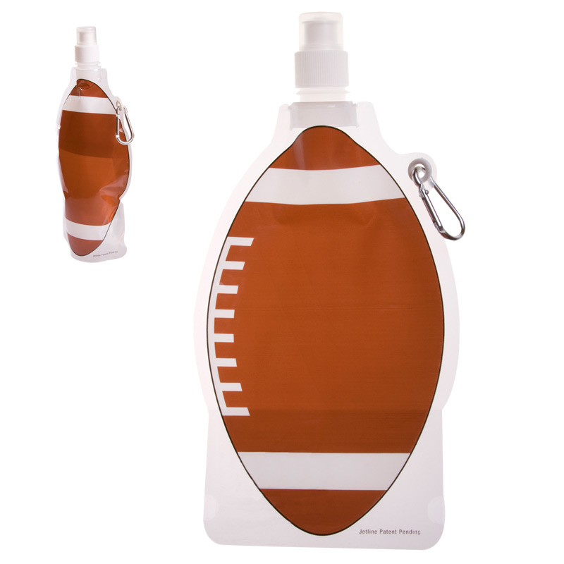 HydroPouch! 22 oz. Football Collapsible Water Bottle - Patented
