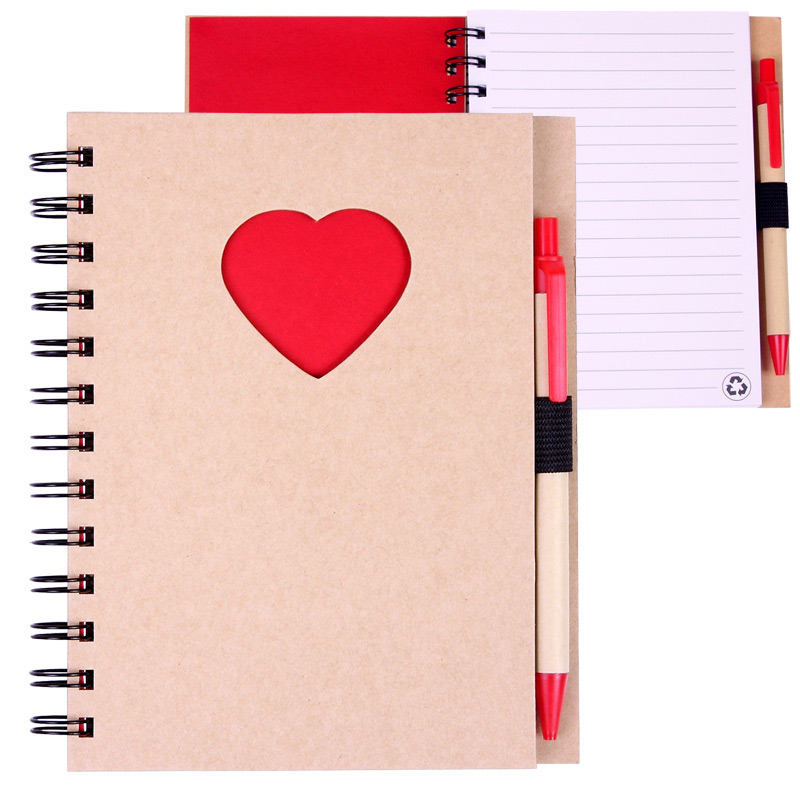 EcoShapes Recycled Die Cut Notebook: Heart