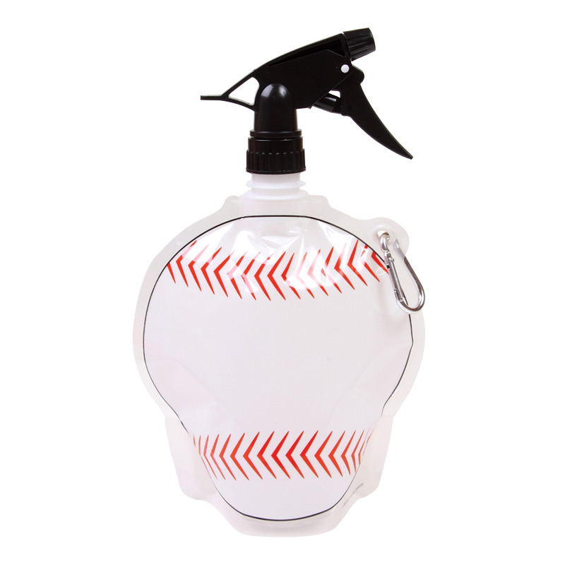 HydroPouch! 24 oz. Baseball Collapsible Spray Top Water Bottle - Patented