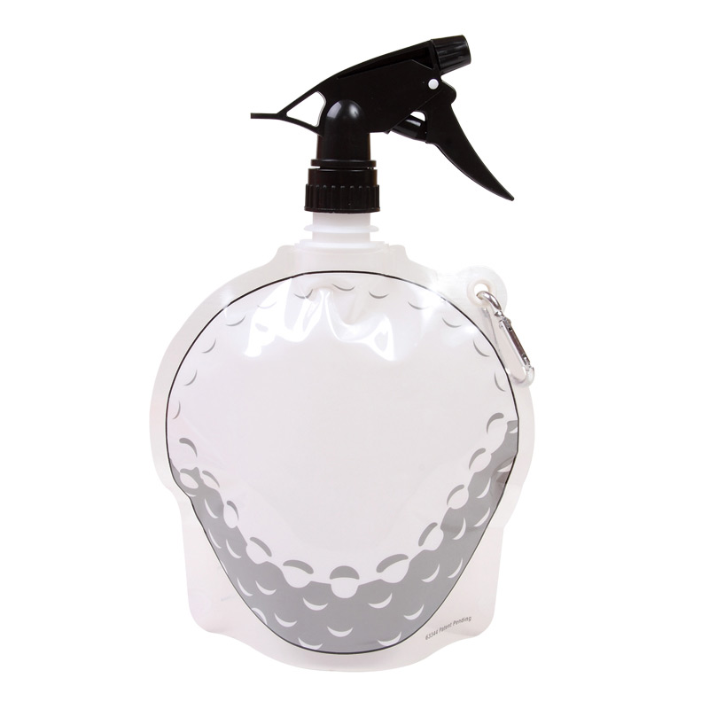HydroPouch! 24 oz. Golf Ball Collapsible Spray Top Water Bottle - Patented