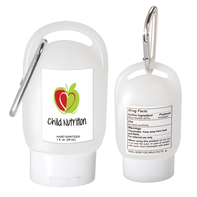 Hand Sanitizer in Carabiner Bottle - 1 oz.