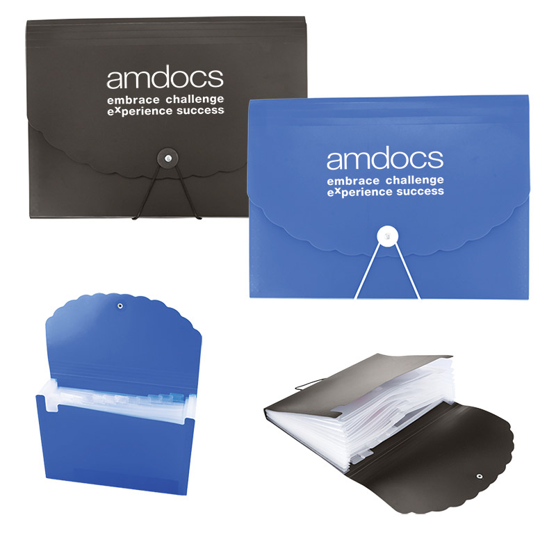 PP Accordion Document Case w/ Elastic Closure