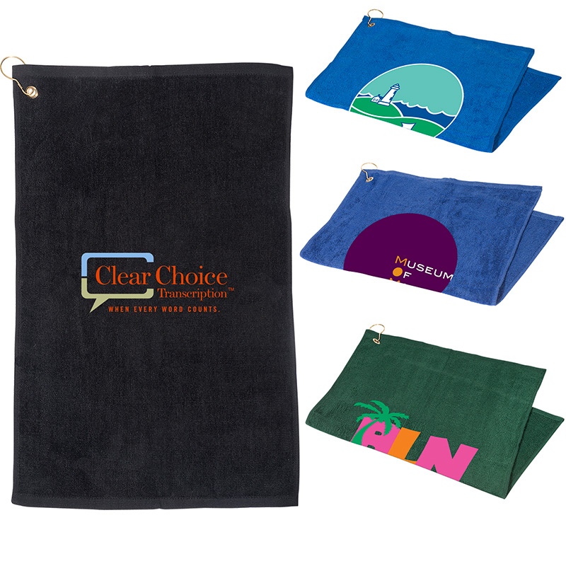 16 x 25 Golf Towel with Grommet and Hook